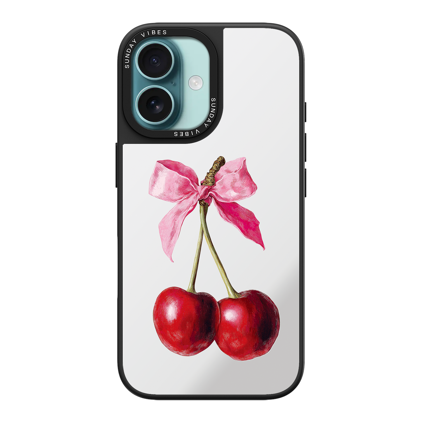 Cherry Charm Mirror iPhone Case