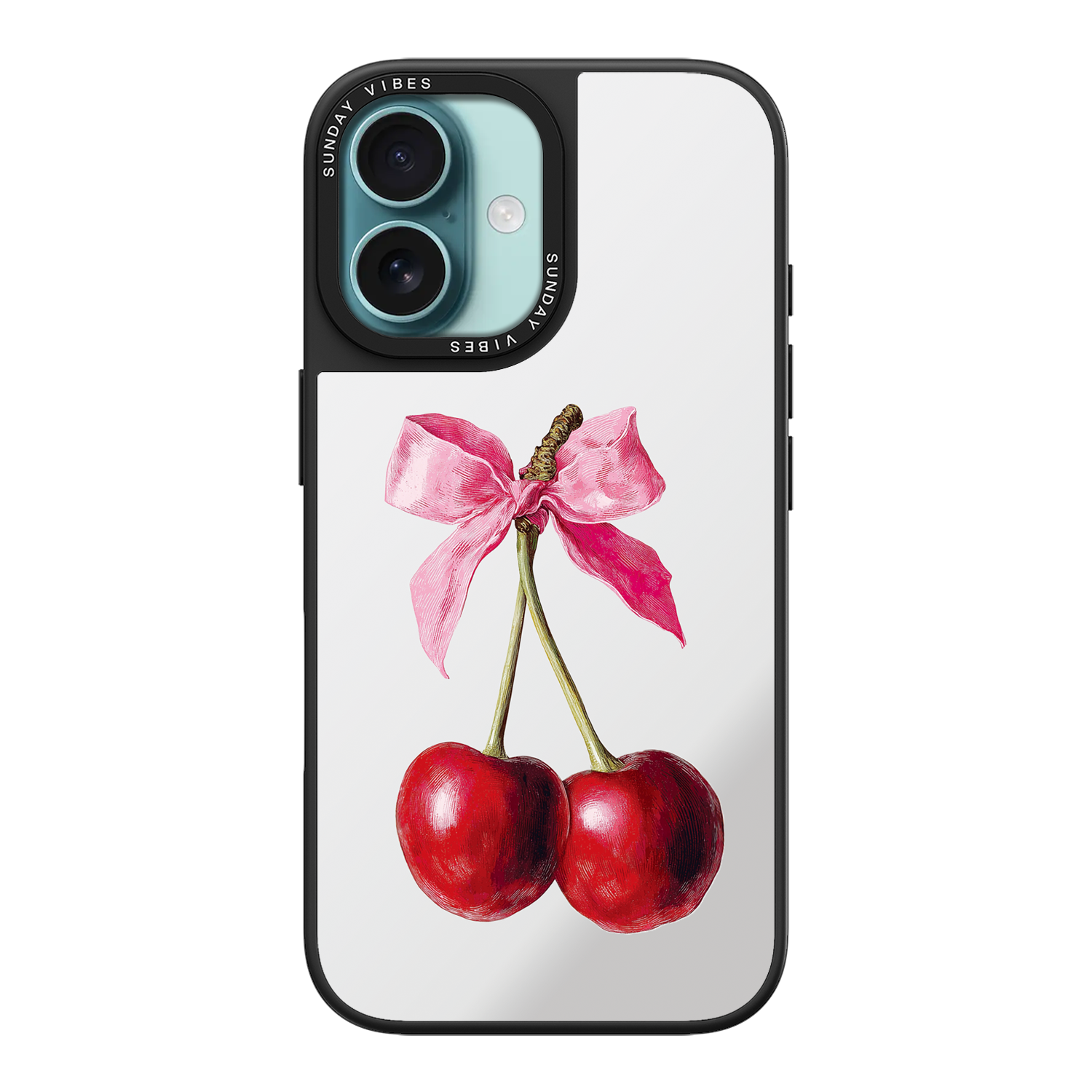 Cherry Charm Mirror iPhone Case