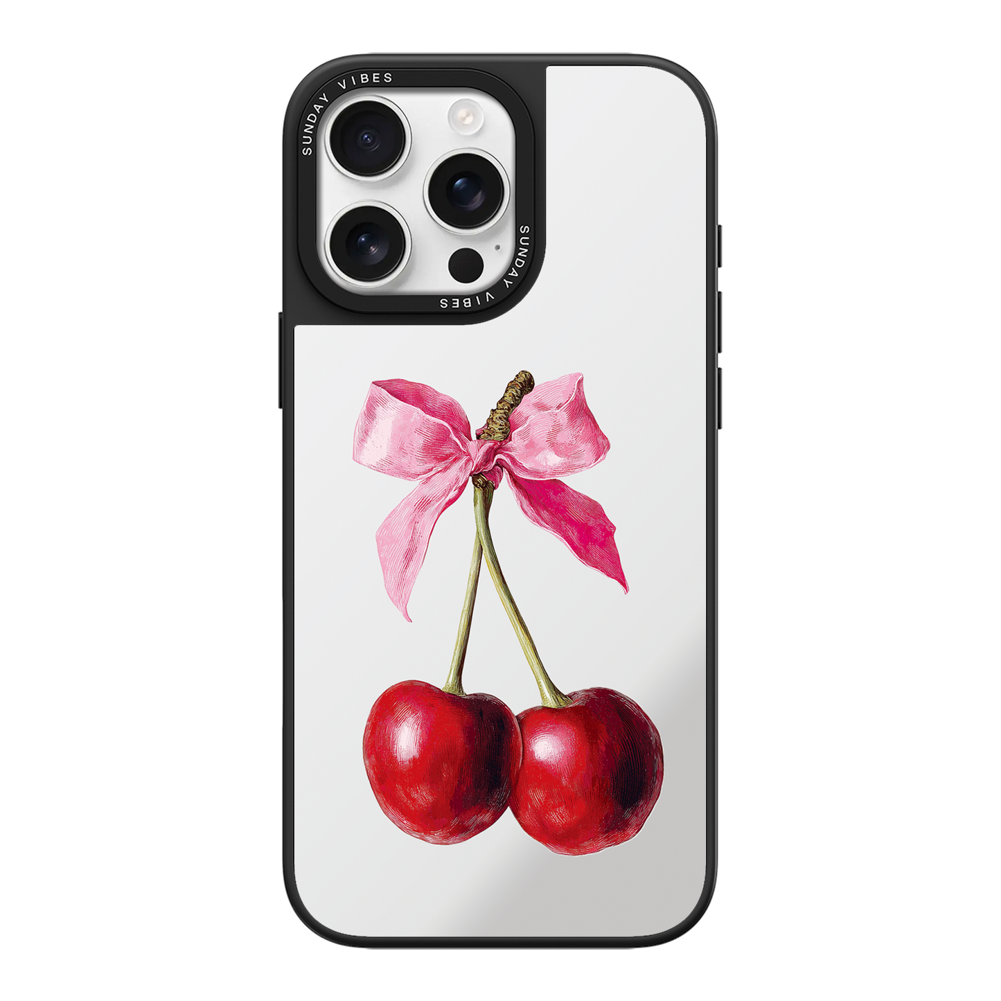 Cherry Charm Mirror iPhone Case