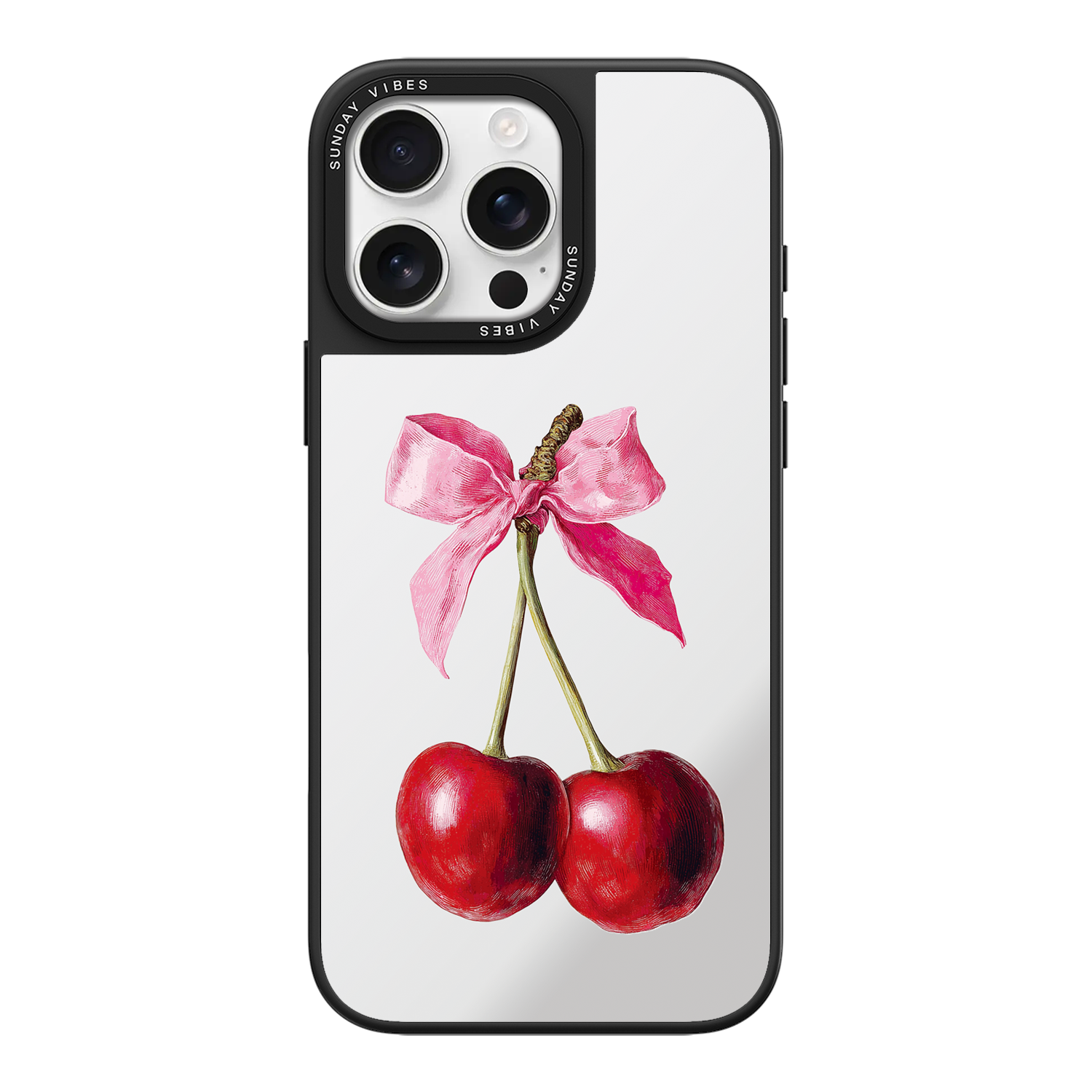 Cherry Charm Mirror iPhone Case