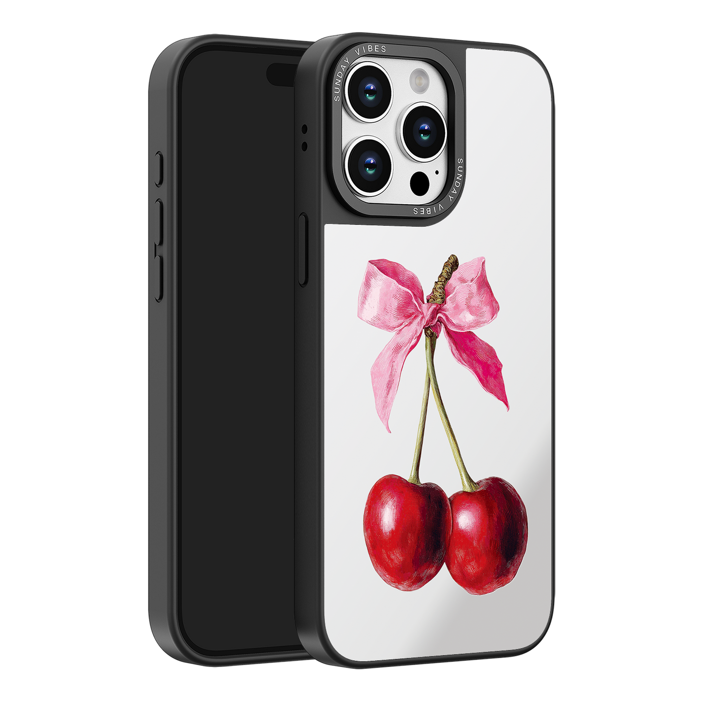 Cherry Charm Mirror iPhone Case