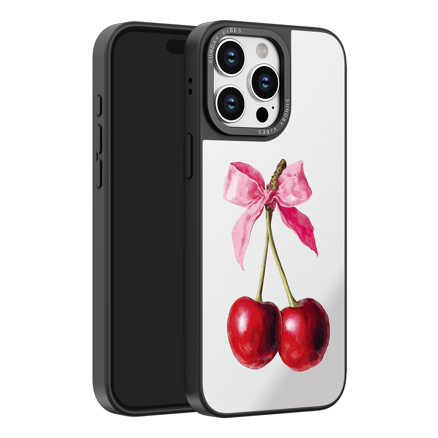 Cherry Charm Mirror iPhone Case