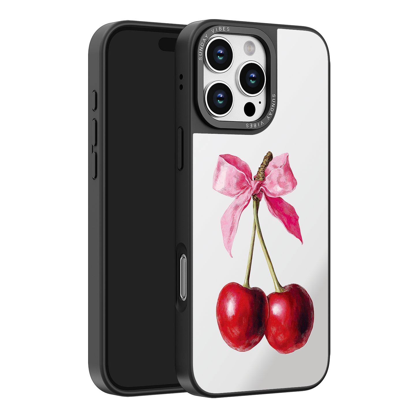 Cherry Charm Mirror iPhone Case