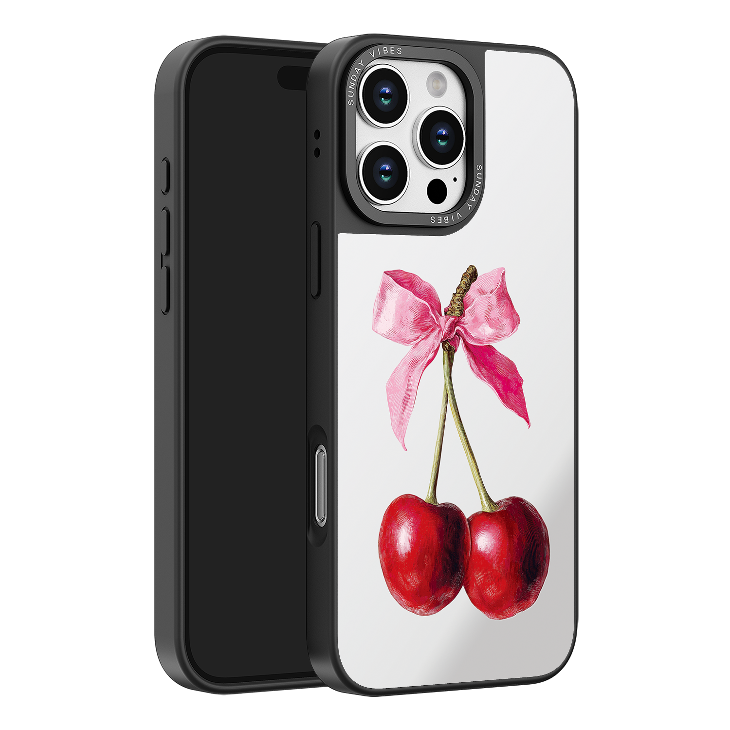 Cherry Charm Mirror iPhone Case