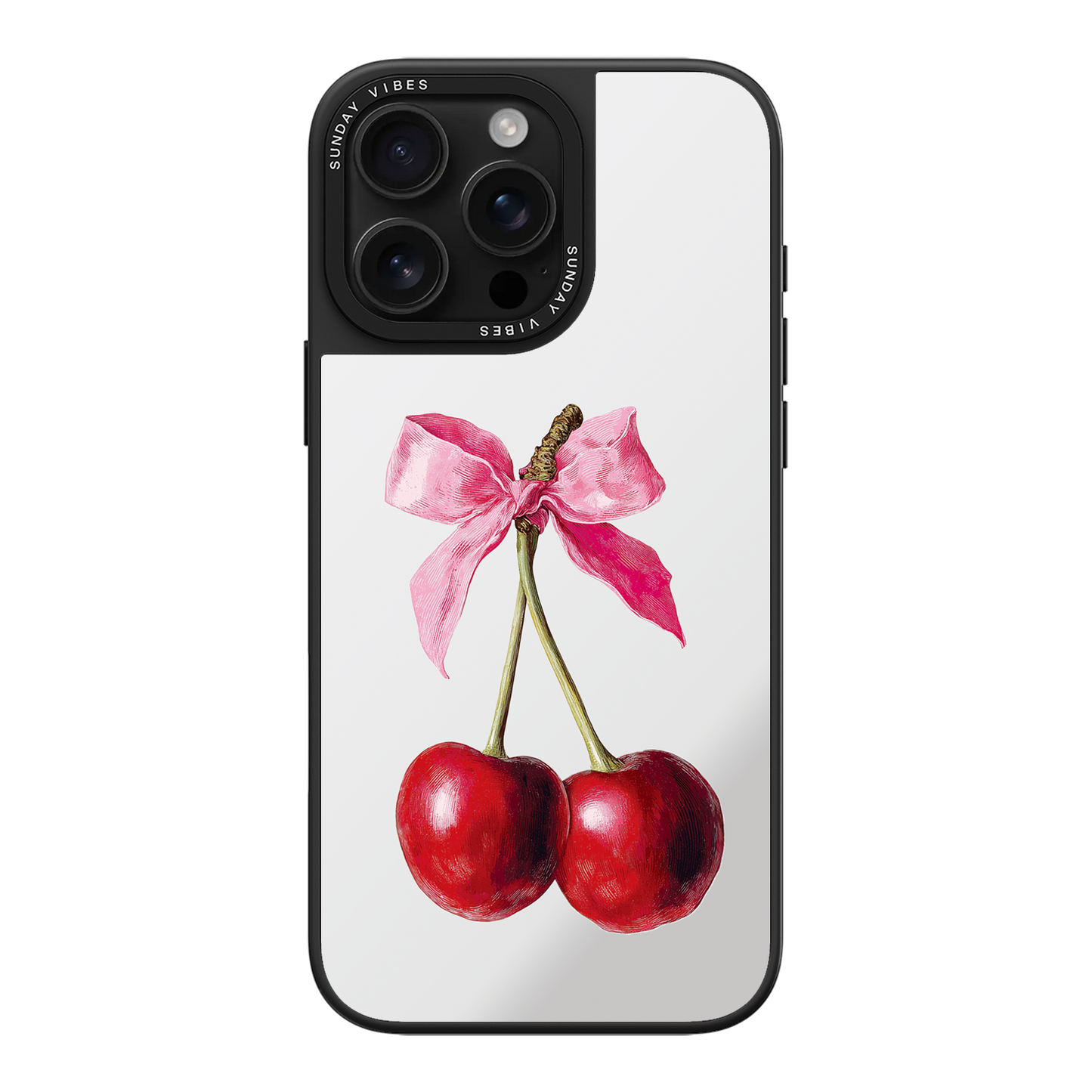 Cherry Charm Mirror iPhone Case