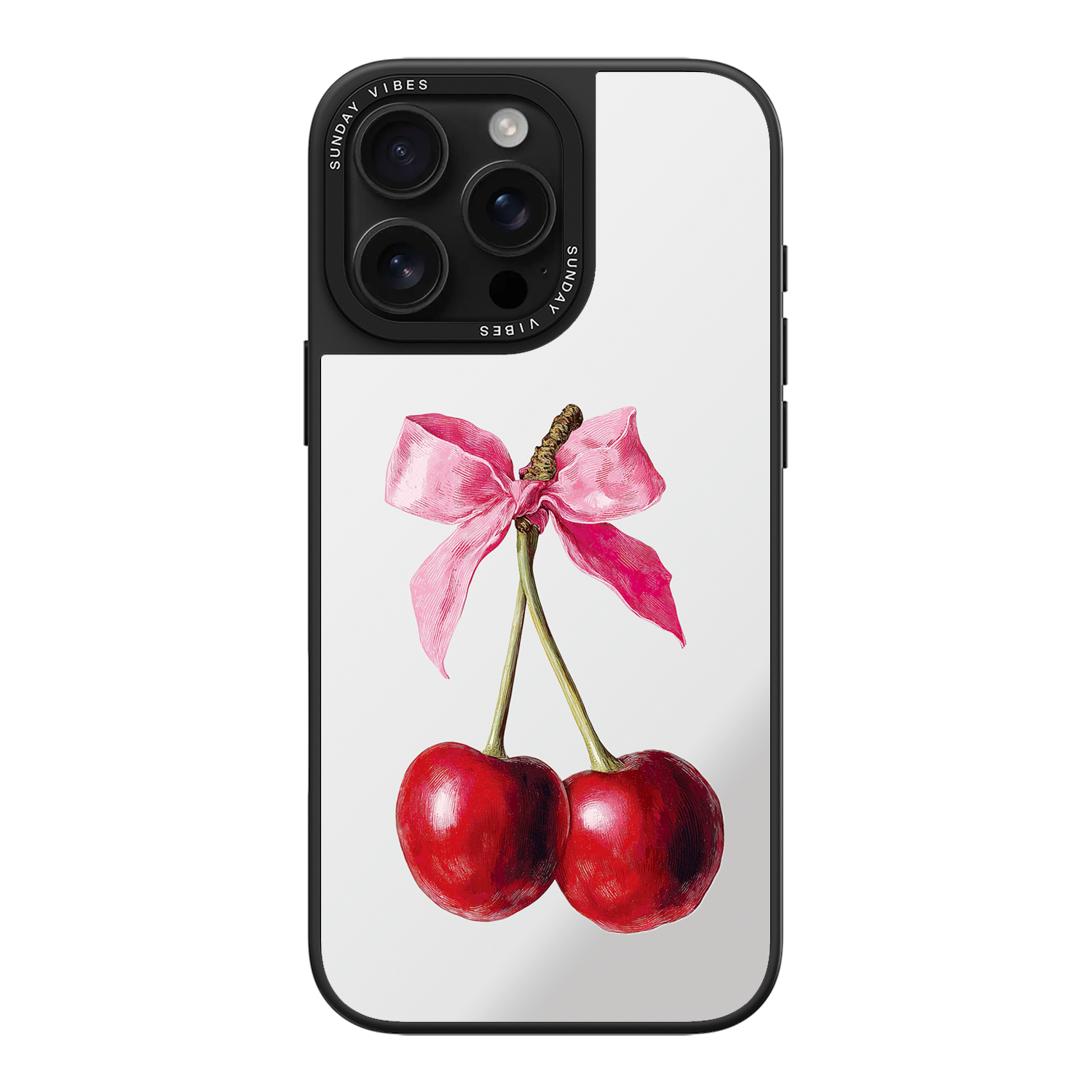 Cherry Charm Mirror iPhone Case