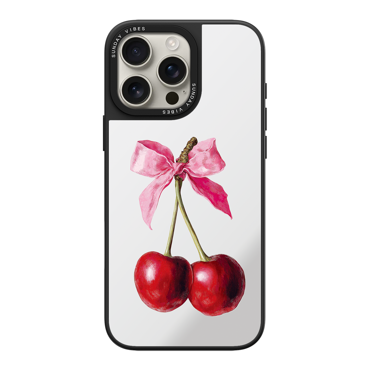 Cherry Charm Mirror iPhone Case