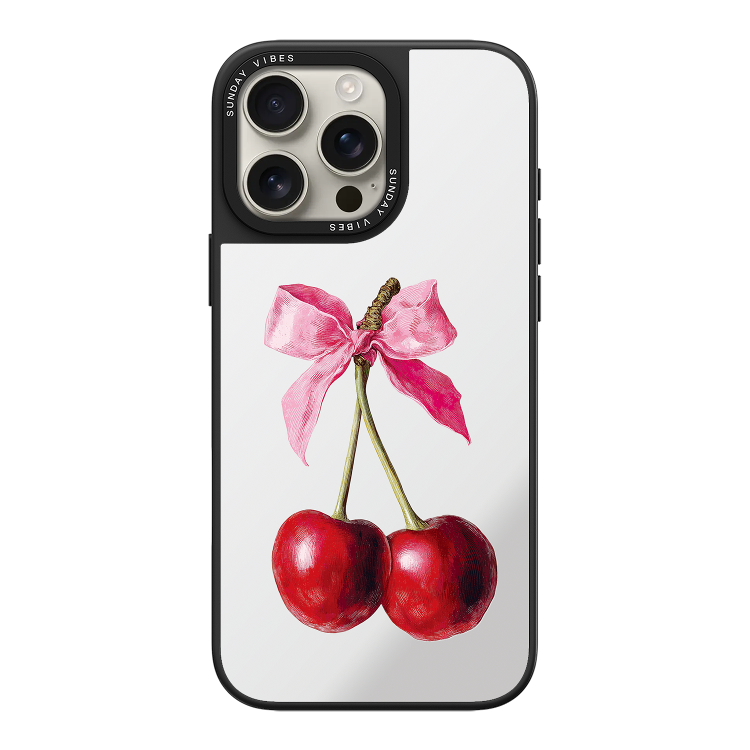 Cherry Charm Mirror iPhone Case