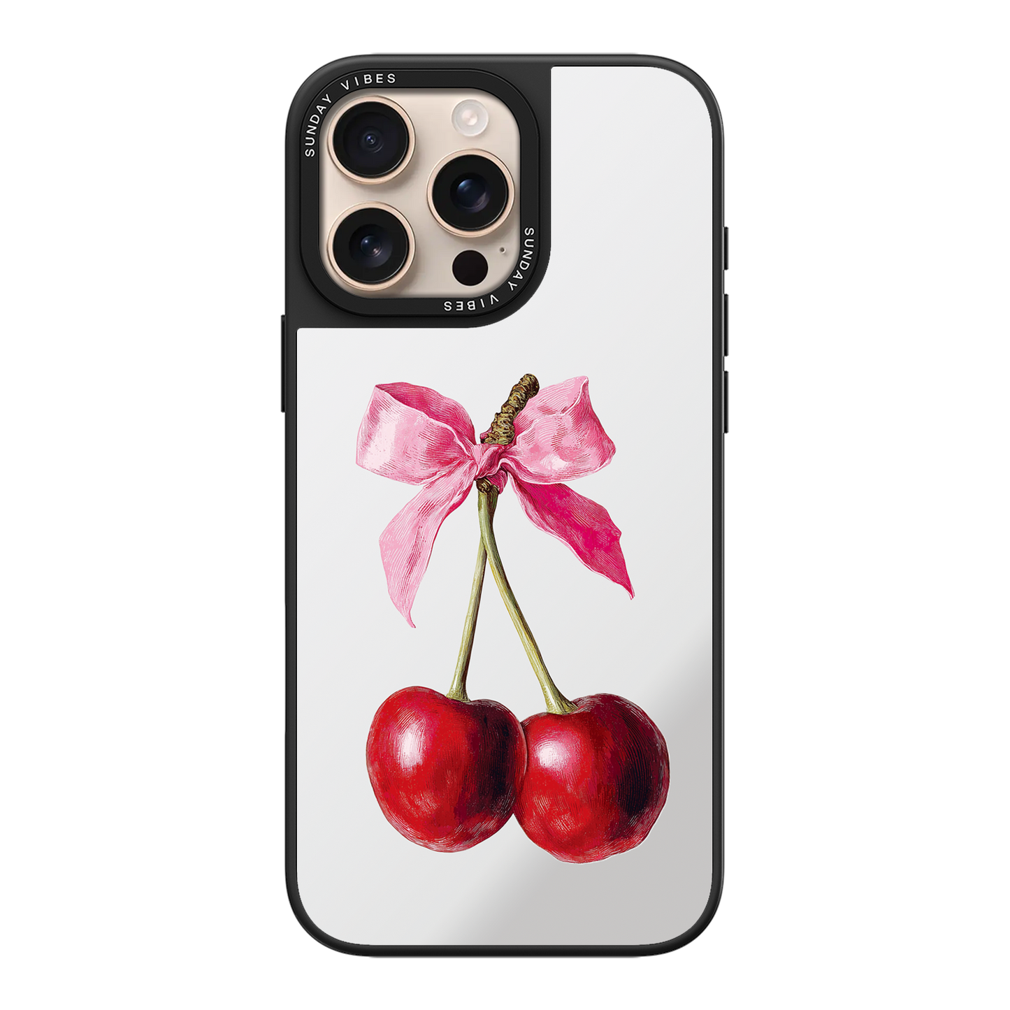 Cherry Charm Mirror iPhone Case