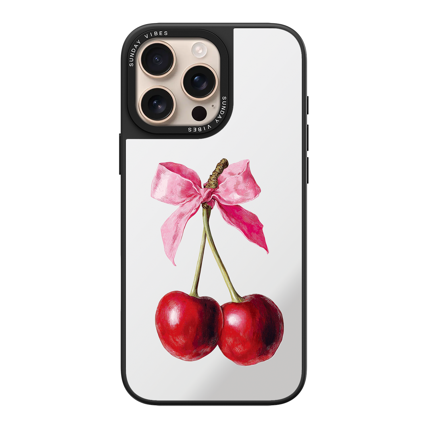 Cherry Charm Mirror iPhone Case