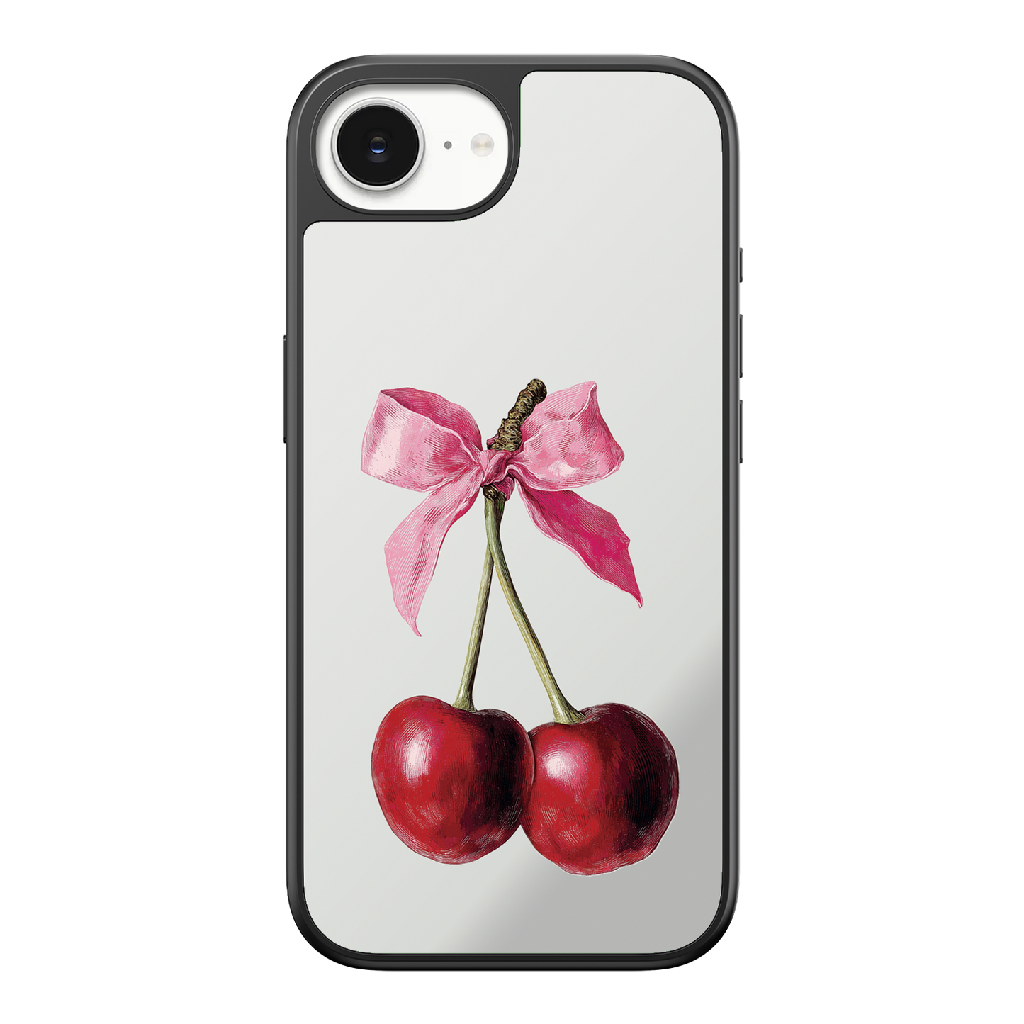 Cherry Charm Mirror iPhone Case
