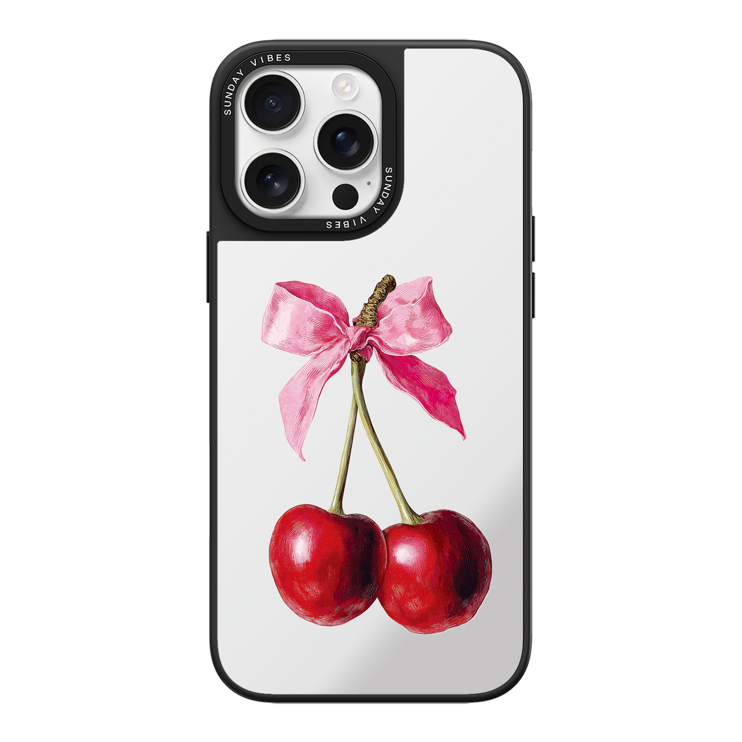 Cherry Charm Mirror iPhone Case