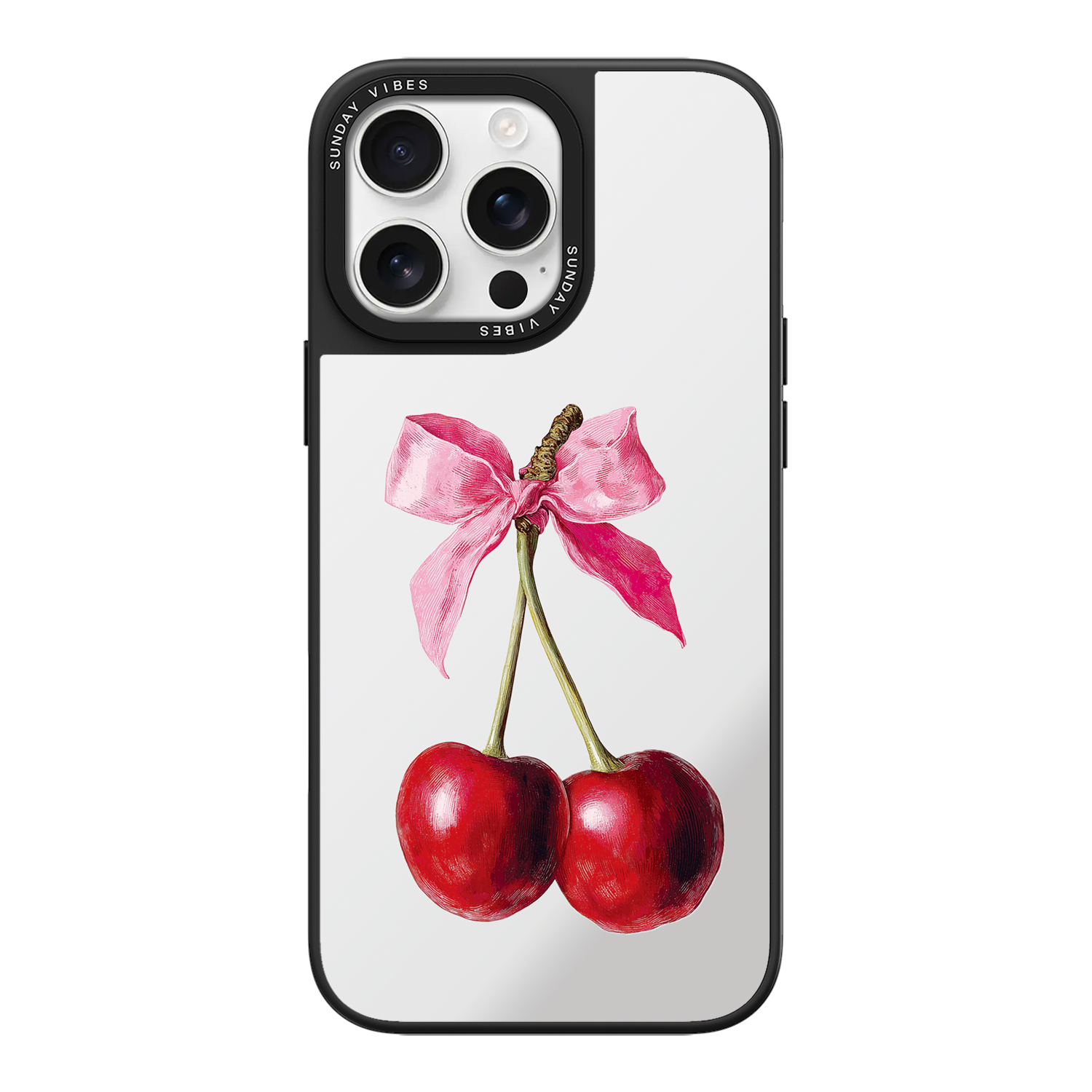 Cherry Charm Mirror iPhone Case