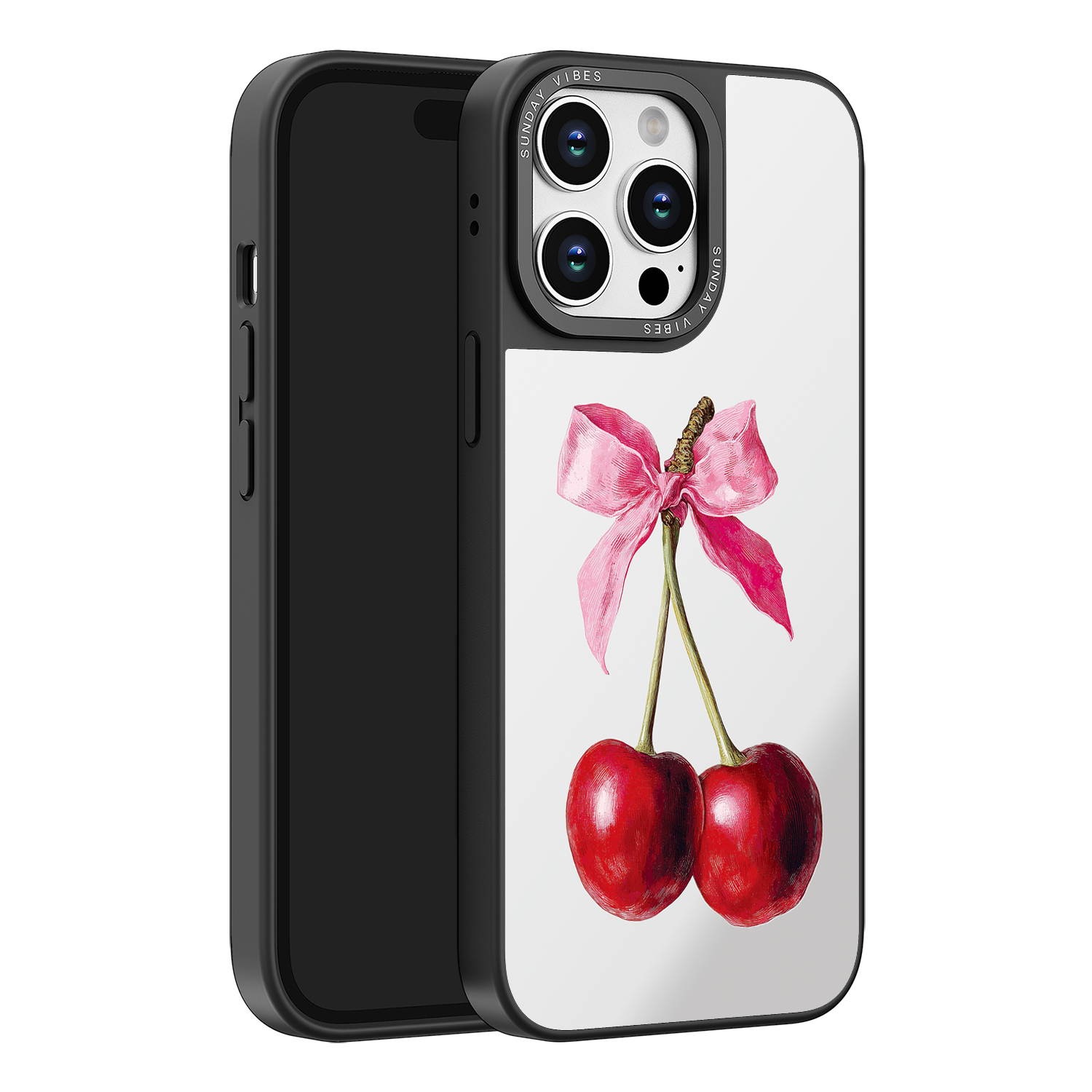 Cherry Charm Mirror iPhone Case