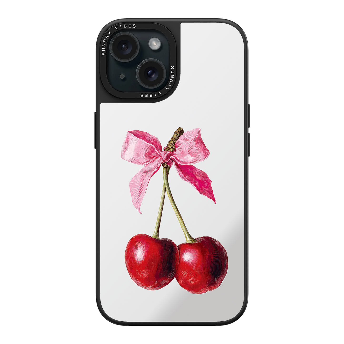 Cherry Charm Mirror iPhone Case