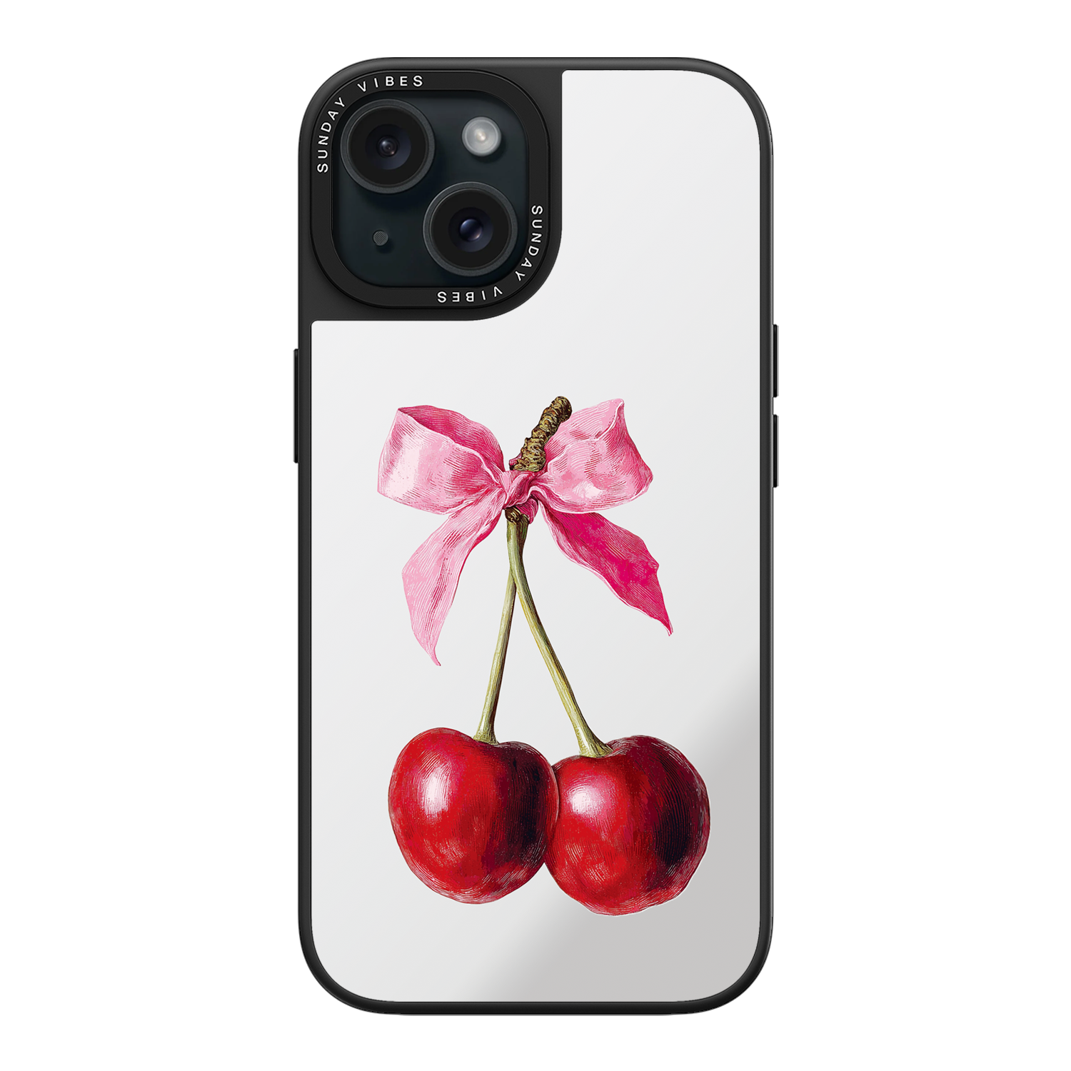 Cherry Charm Mirror iPhone Case