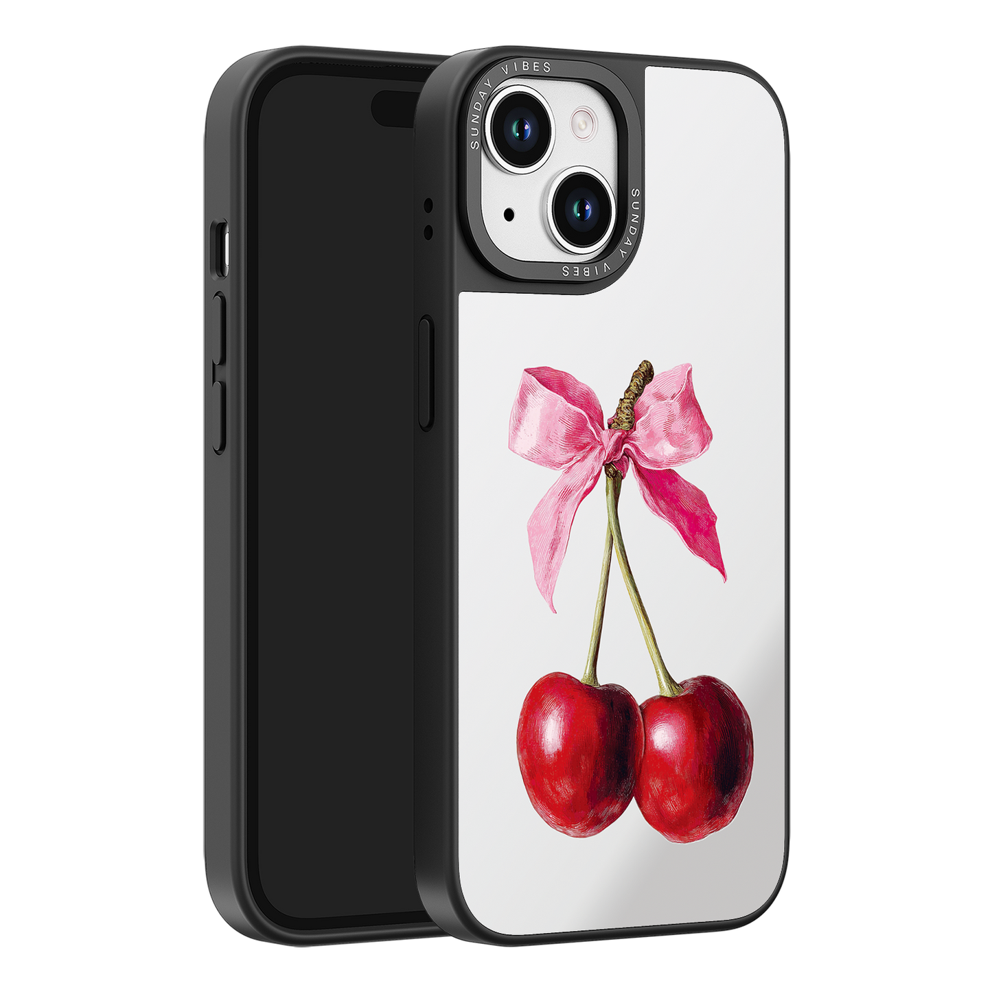 Cherry Charm Mirror iPhone Case