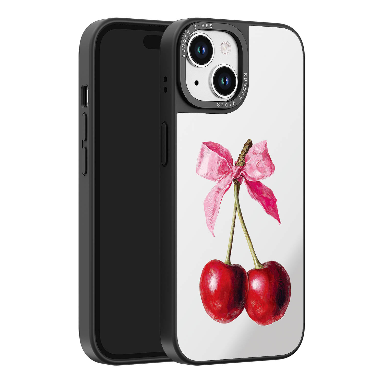 Cherry Charm Mirror iPhone Case