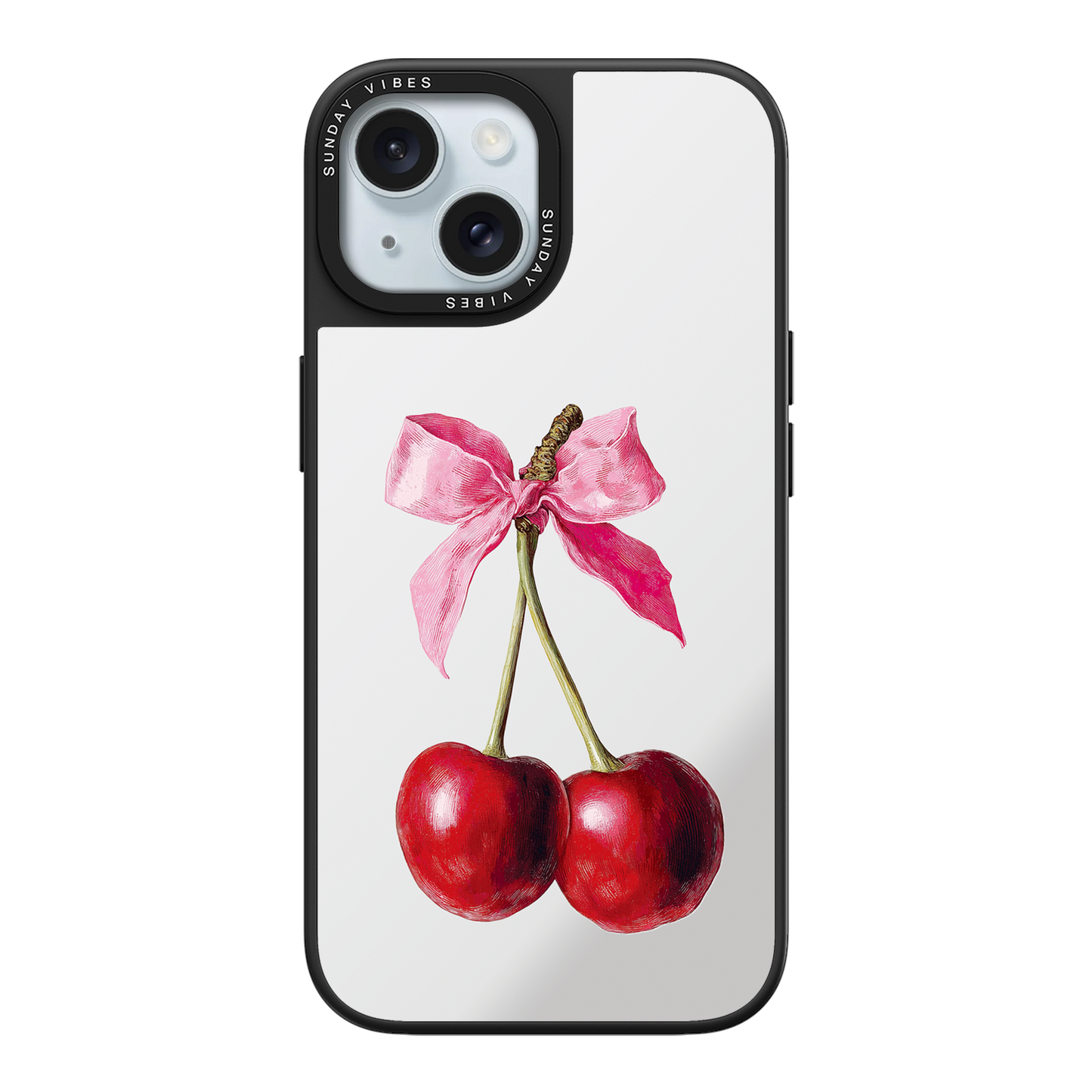 Cherry Charm Mirror iPhone Case
