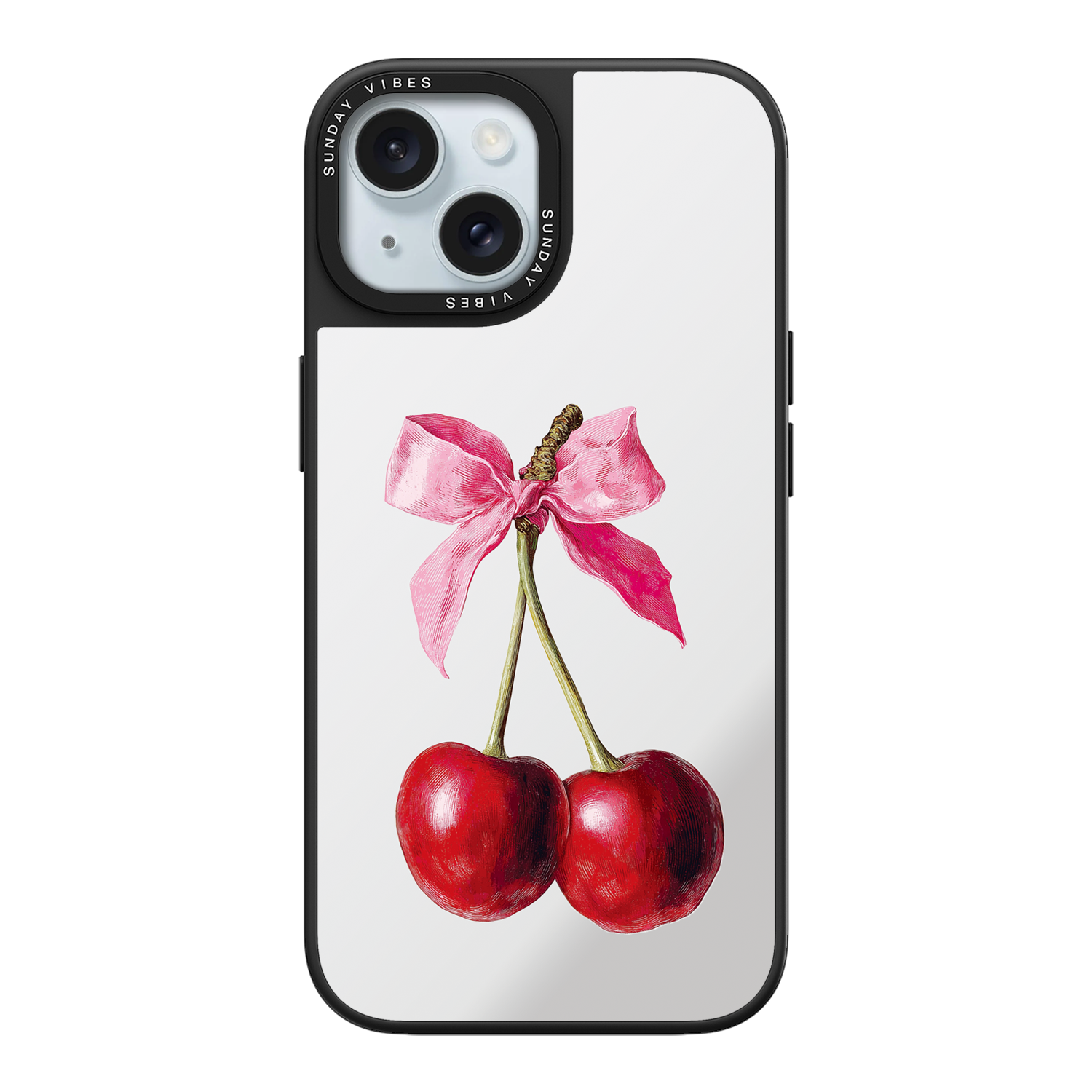 Cherry Charm Mirror iPhone Case