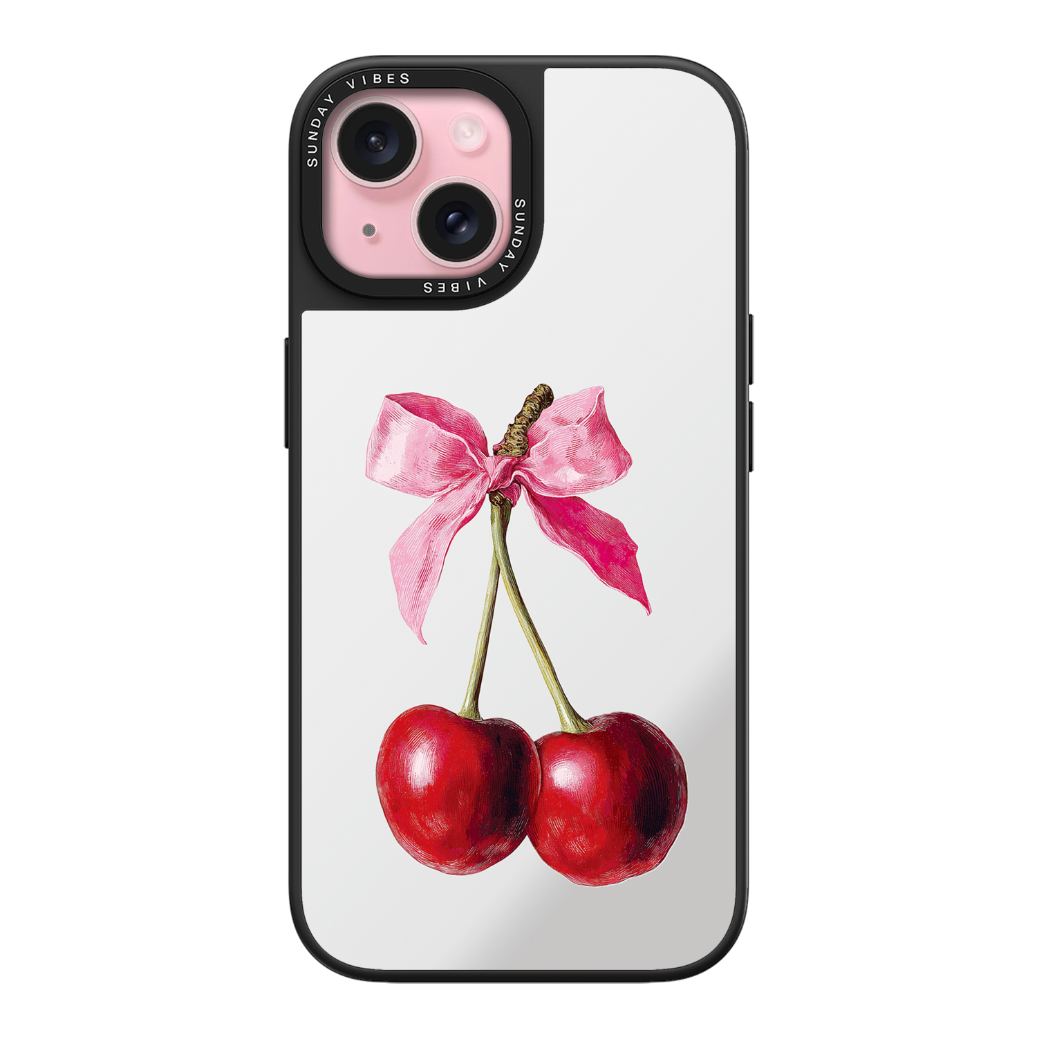 Cherry Charm Mirror iPhone Case