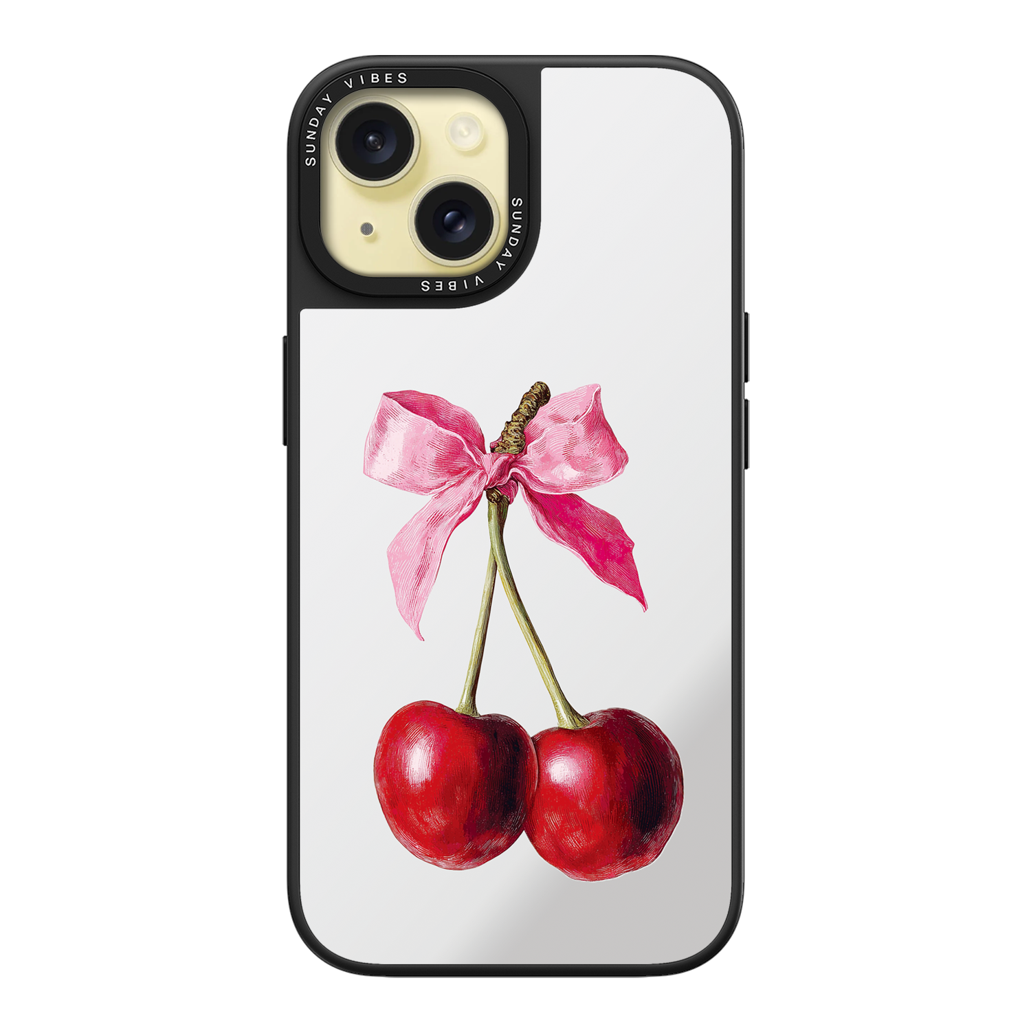 Cherry Charm Mirror iPhone Case