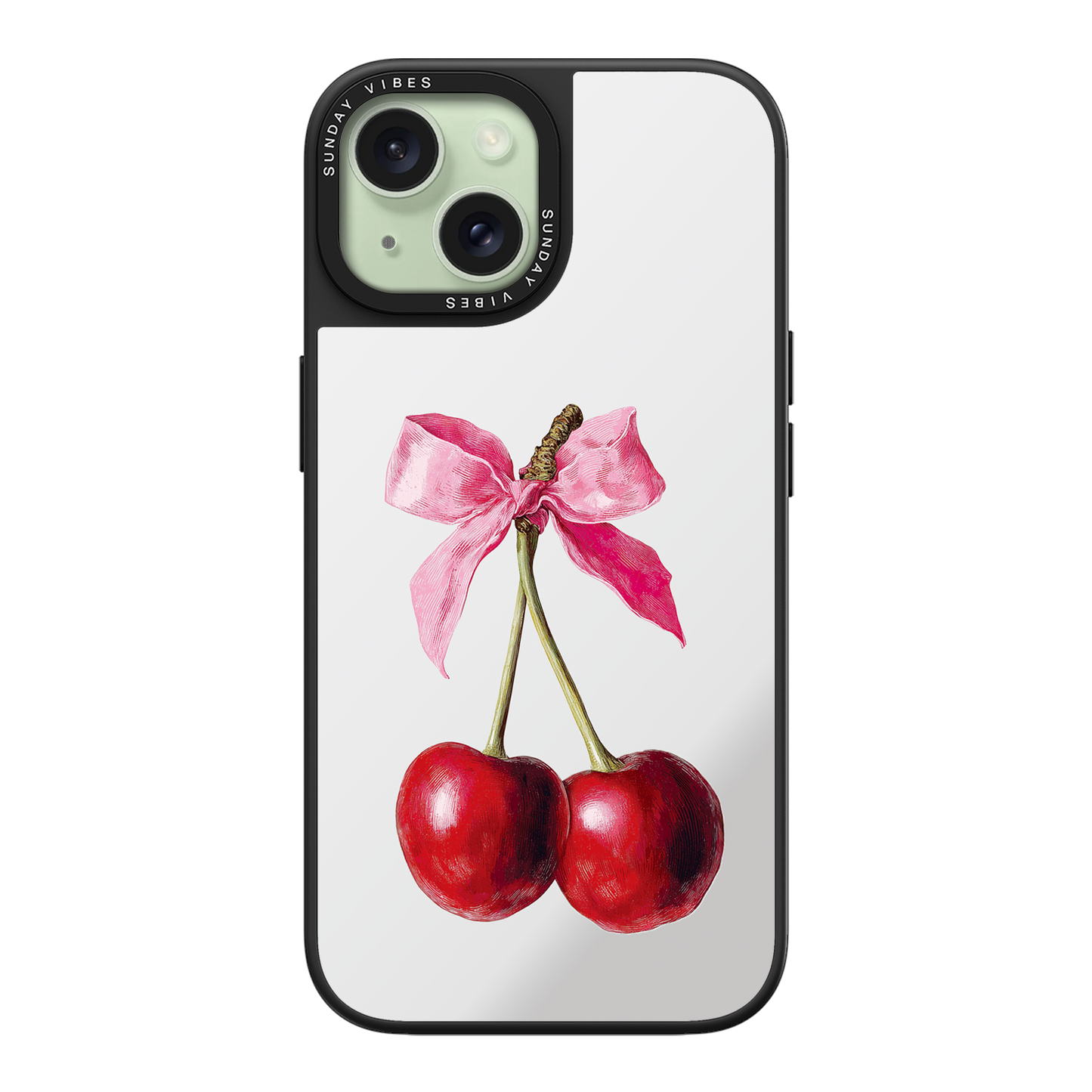 Cherry Charm Mirror iPhone Case