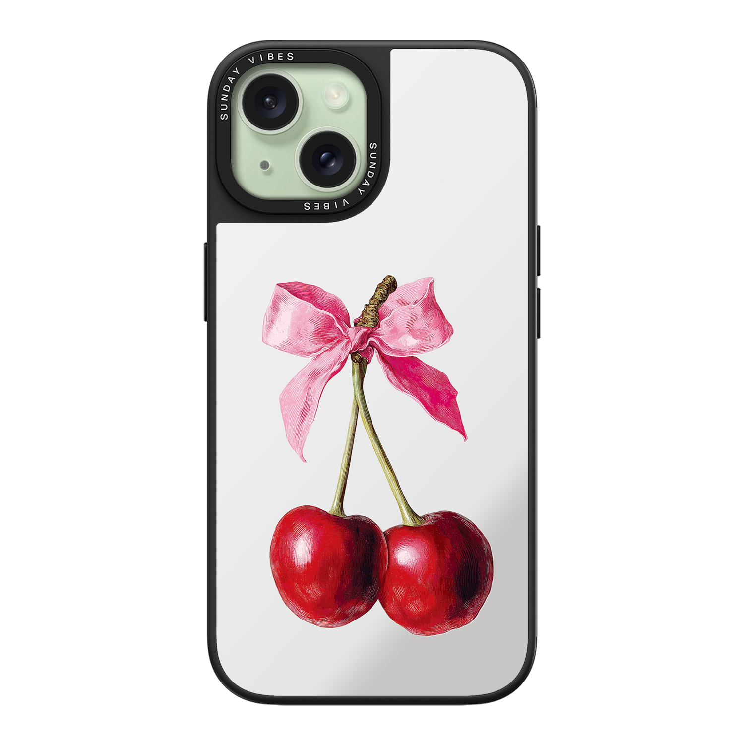 Cherry Charm Mirror iPhone Case