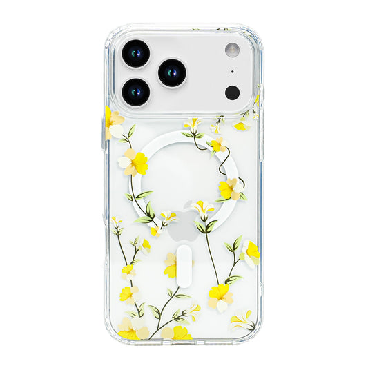 Yellow Floral MagSafe iPhone Case